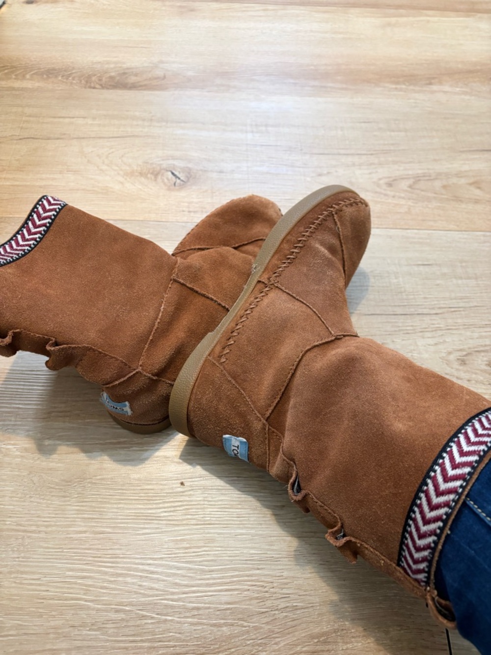3for $15๐ Toms Nepal Brown Leather Boots - Picture 7 of 10